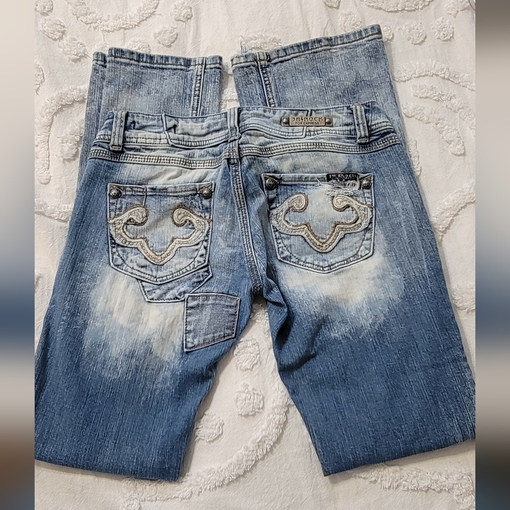ReRock Jeans Size 4/ 27 Boot Cut - Picture 2 of 12